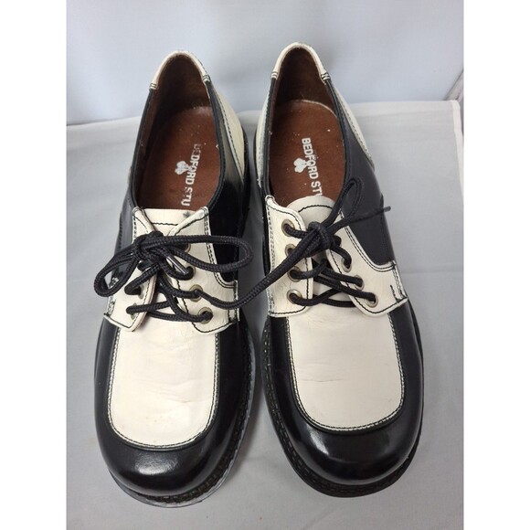 VINTAGE BED STU Creepers Spectator Shoes Black & White Tuxedo Derby Men\'s Sz 10 main image 9